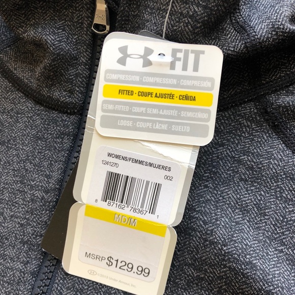 NWT Under Armour Studiolux Yoga Jacket Grey M - Picture 3 of 12